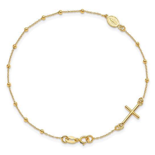 14ky Gold  Rosary Bracelet