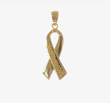 14KY Gold Breast Cancer Survivor Ribbon Pendant