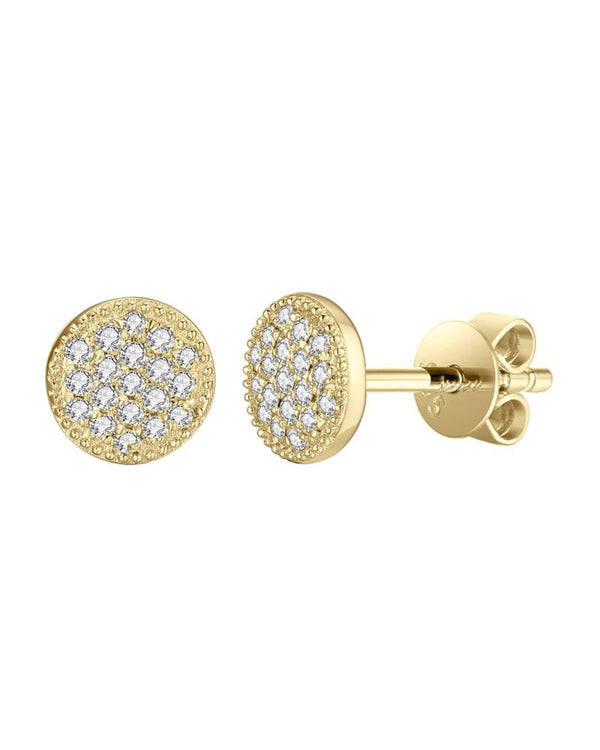 14ky Gold Pavé Diamond Earrings