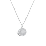 Sterling Silver Mother of Pearl and CZ Sun and Moon Necklace