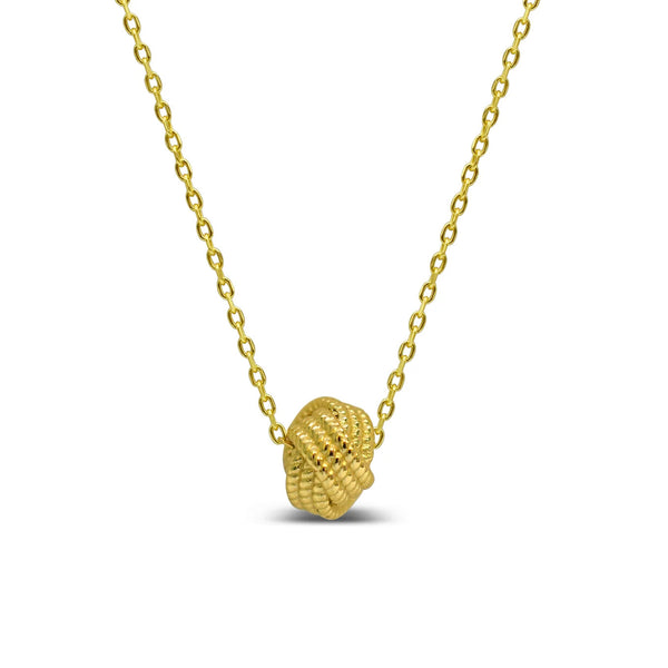 Gold Plated Sterling Silver Forever Knot Necklace