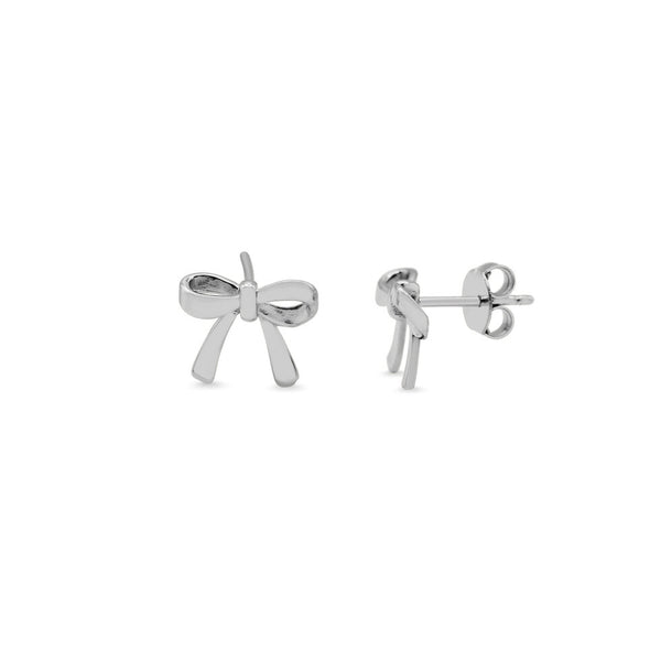 Sterling Silver Bow Stud Earrings