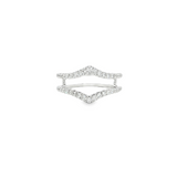 14k White Gold V Shaped Diamond Jacket