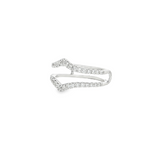 14k White Gold V Shaped Diamond Jacket