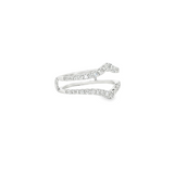 14k White Gold V Shaped Diamond Jacket