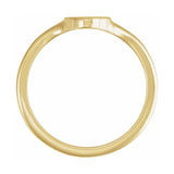 10K Yellow Gold Oval Top Signet Ring