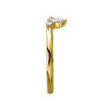 14ky Gold Marquise & Round Diamond Contour Band