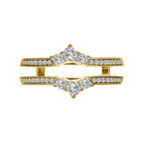 14ky Gold Graduated Diamond Jacket
