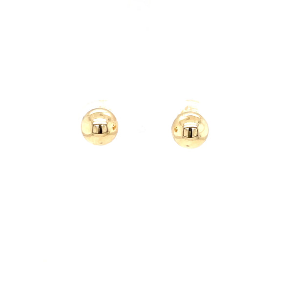 14K Yellow Gold 7mm Ball Stud Earrings
