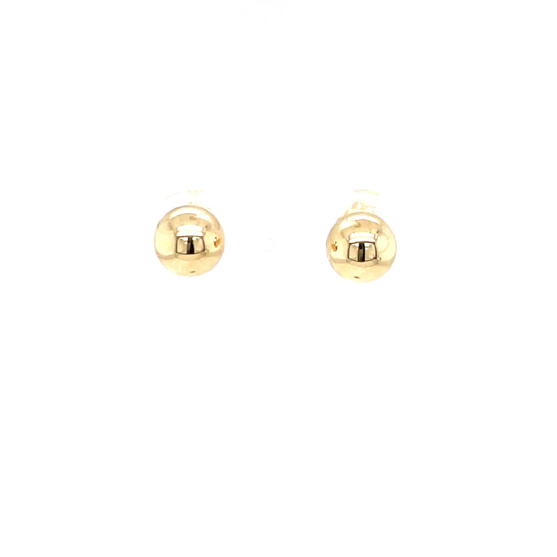 14K Yellow Gold 7mm Ball Stud Earrings