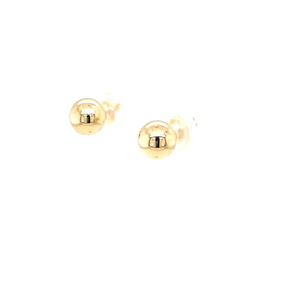 14K Yellow Gold 7mm Ball Stud Earrings