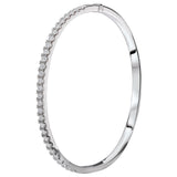 10K White Gold Hinged Diamond Bangle Bracelet