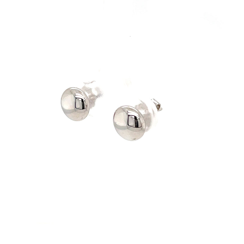 Sterling Silver 7mm Flat Bead Earring