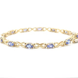 Estate 14K Yellow Gold Tanzanite Link Bracelet – 3.25ctw