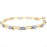 Estate 14K Yellow Gold Tanzanite Link Bracelet – 3.25ctw