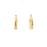 14K Yellow Gold Small Round Bamboo Hoops