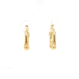 14K Yellow Gold Small Round Bamboo Hoops
