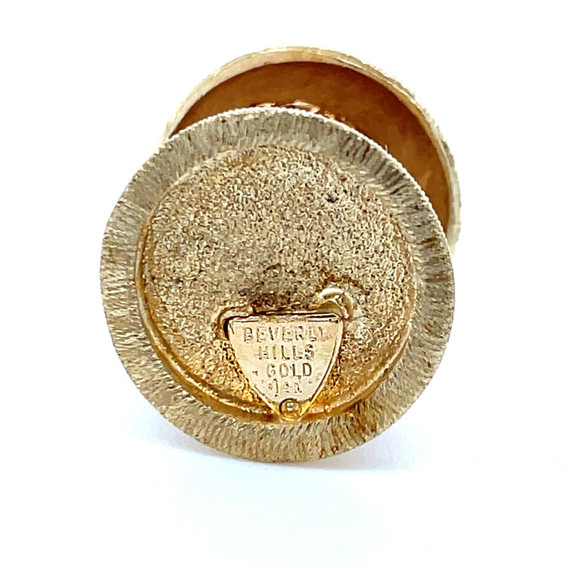 Estate 14K Tri-Color Gold Mechanical Carousel Charm/Pendant