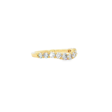 14k Yellow Gold Round Diamond Contour Band