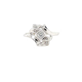 ESTATE 18K WHITE GOLD FREE FORM RING WITH.15CTW DIAMONDS