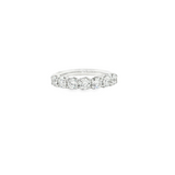 14k White Gold Round Diamond Tulip Style Band