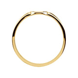 Modern 10K Yellow Gold Oval Signet Ring – Brushed Finish & Engravable