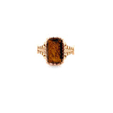 ESTATE 10K ROSE GOLD TIGER’S EYE CAMEO RING