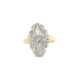 Estate 14K Yellow Gold Vintage-Inspired Diamond Ring – Retro Elegance
