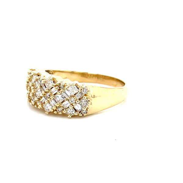 ESTATE 14K YELLOW GOLD 1TCW DIAMOND RING