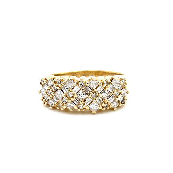 ESTATE 14K YELLOW GOLD 1TCW DIAMOND RING