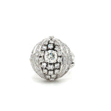 Estate Platinum Diamond Dome Ring