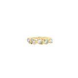 14k Yellow Gold Bezel Set Pear Diamond Band