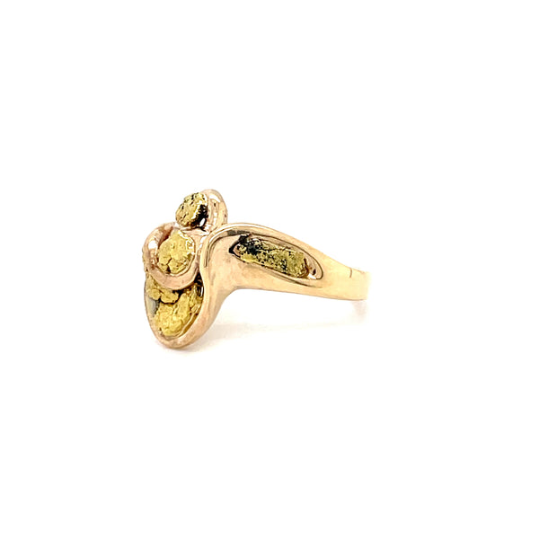 ESTATE 14K YELLOW GOLD NUGGET RING