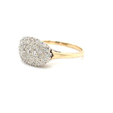 Estate 14K Two-Tone East-West Oval Diamond Cluster Ring