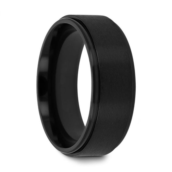 BABYLON Flat Black Titanium Band - 8mm