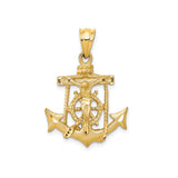 14Ky Gold Mariner's Cross Pendant