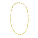 14k Yellow Gold Mini Diamante Paperclip Necklace – 18" Chain