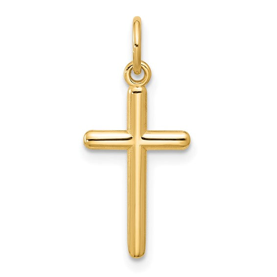 14KY Polished Cross Pendant