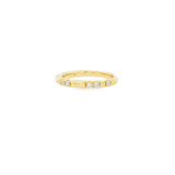 14k Yellow Gold Round Diamond Band