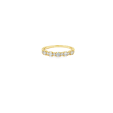 14k Yellow Gold Alternating Round Diamond Band