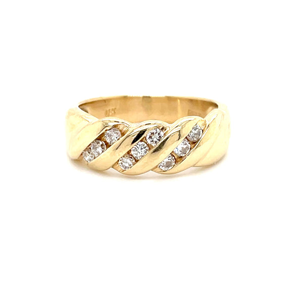 ESTATE 14K YELLOW GOLD RING WITH .40TCW AND HIGH POLISH SHINE