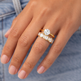 14k Yellow Gold Channel Set Emerald Cut Diamond Band