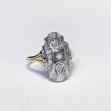 Estate 14K Yellow Gold Vintage-Inspired Diamond Ring – Retro Elegance