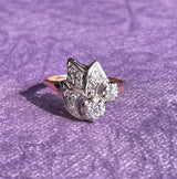 ESTATE 14K TWO-TONE DIAMOND FASHION RING