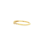 14k Yellow Gold Diamond Contour Band