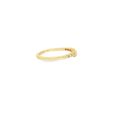 14k Yellow Gold Diamond Contour Band