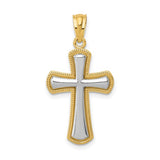 14k Two-Tone Gold Cross