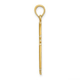 14k Yellow Gold Starburst Cross