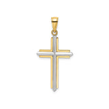 14k Gold Two-tone Cross