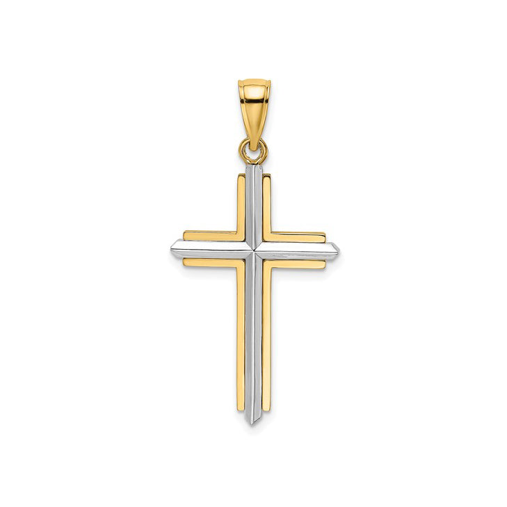14k Gold Two-tone Cross
